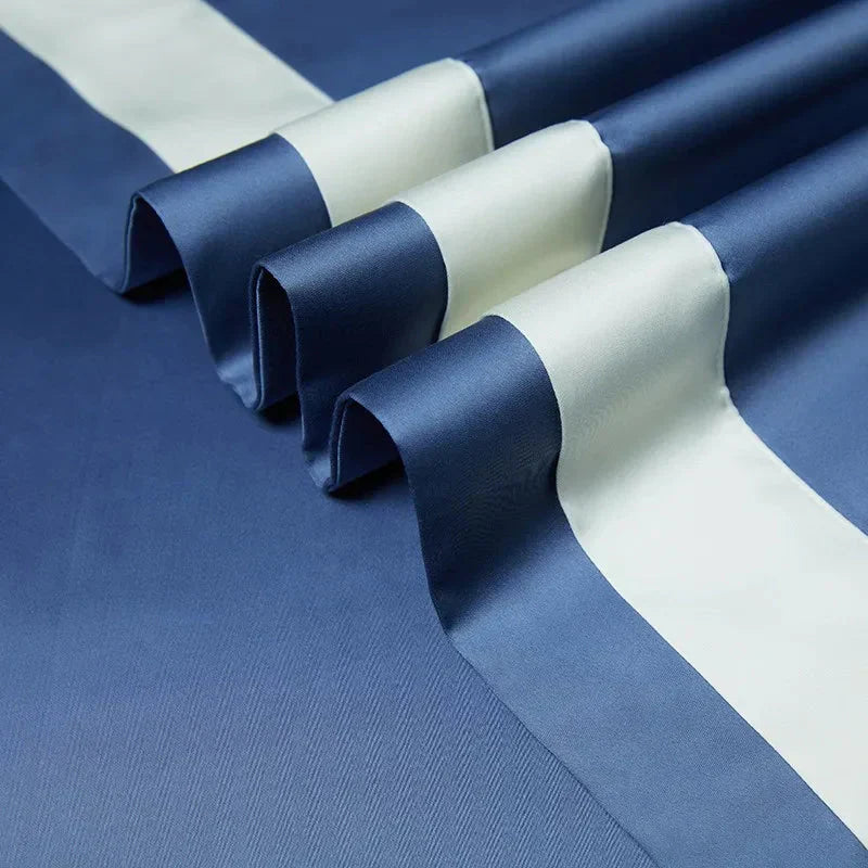 One-Line Duvet Cover Set – 1200 TC Egyptian Cotton with Elegant Border Detail