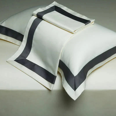 One-Line Duvet Cover Set – 1200 TC Egyptian Cotton with Elegant Border Detail