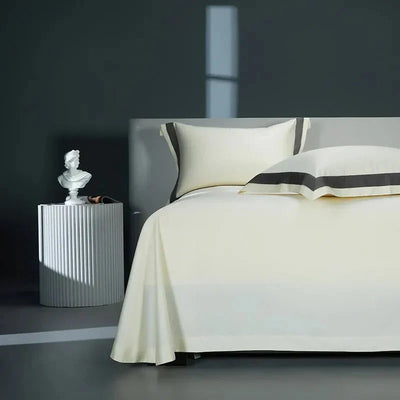 One-Line Duvet Cover Set – 1200 TC Egyptian Cotton with Elegant Border Detail