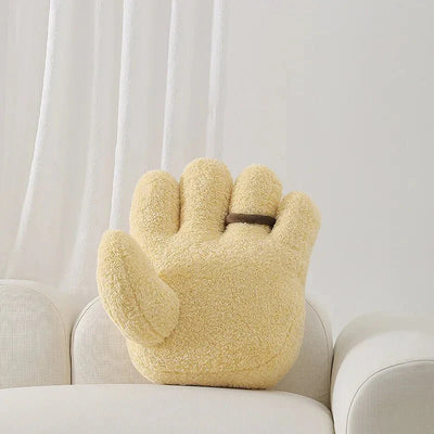 Palm Shaped Home Cushion - Soft Cotton Fleece Decor