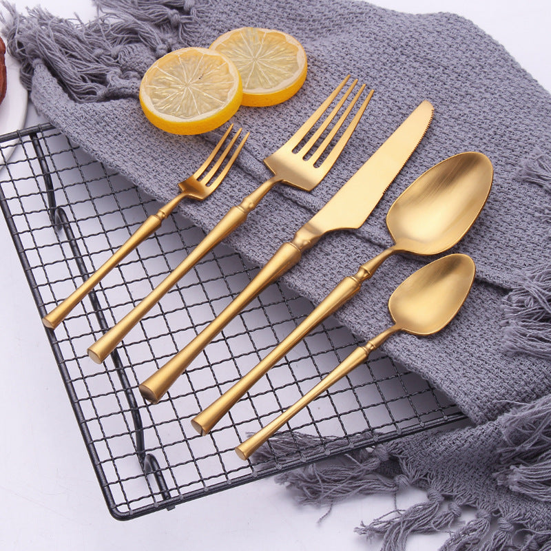 Serena Gold Elegant Cutlery Set