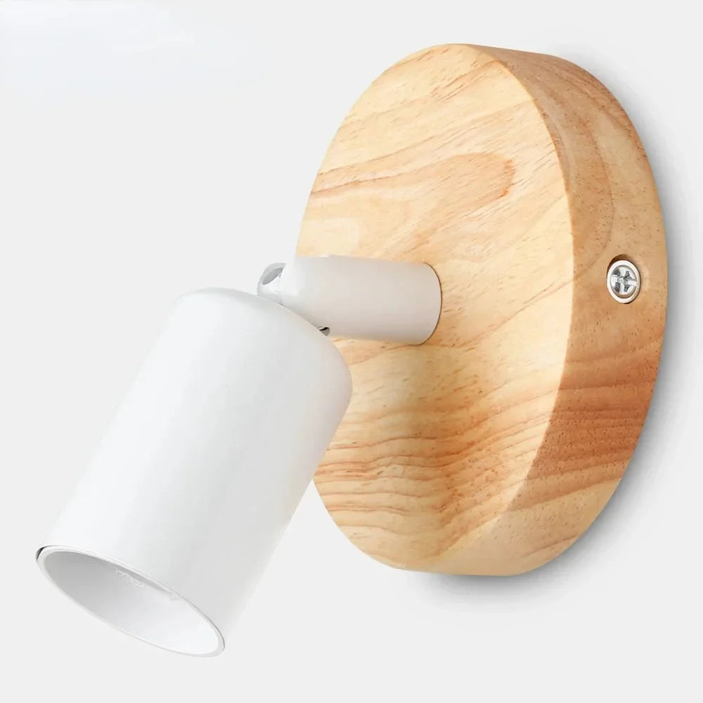 Nordic Vintage Wood Wall Lamp for Cozy Ambient Lighting