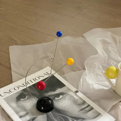 Quirky Desk Balance Mobile Decoration in Metal Design