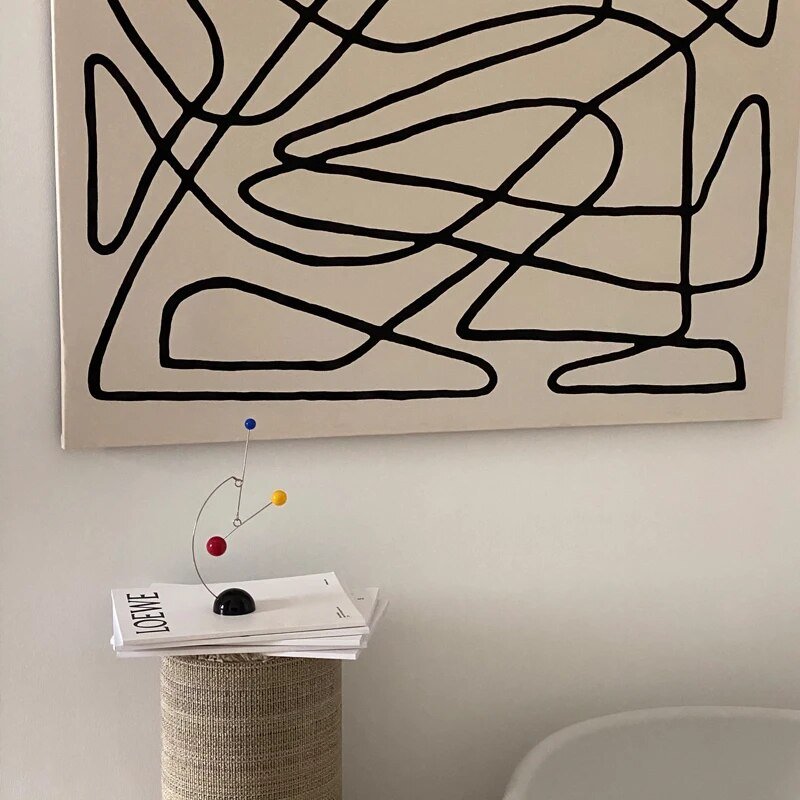 Quirky Desk Balance Mobile Decoration in Metal Design