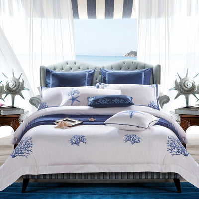 Luxury Embroidered Duvet Cover Set – 100% Egyptian Cotton