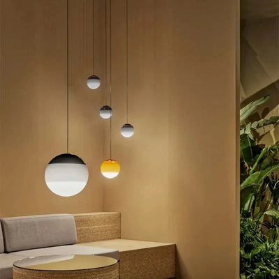 Seven Colour Gradient Glass Pendant Light
