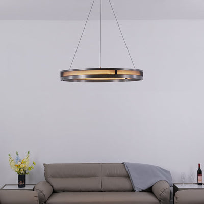 Titan Rings Chandelier – Bold Industrial Ceiling Light with Multi-Illumination & LED Options