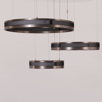 Titan Rings Chandelier – Bold Industrial Ceiling Light with Multi-Illumination & LED Options