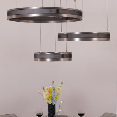 Titan Rings Chandelier – Bold Industrial Ceiling Light with Multi-Illumination & LED Options