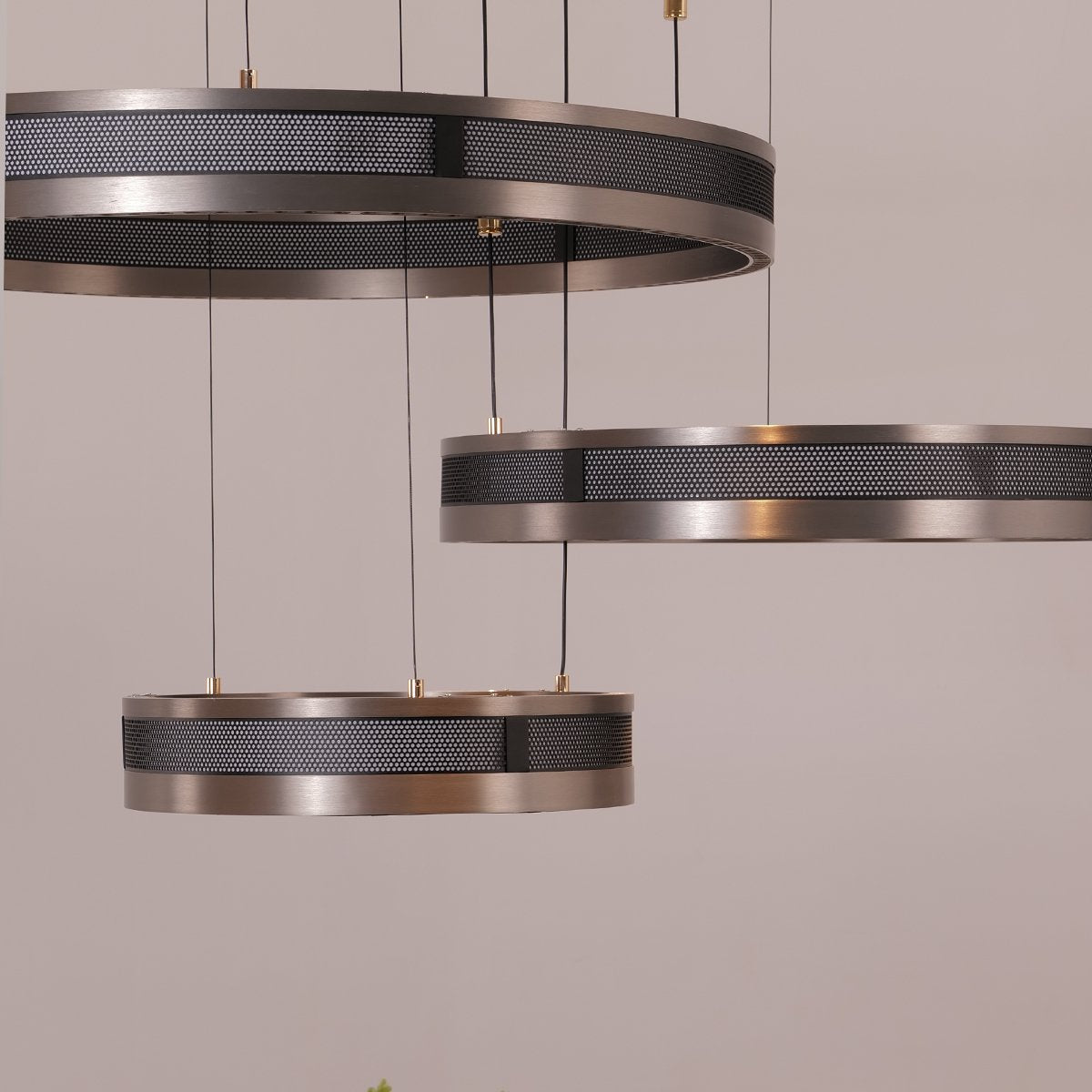 Titan Rings Chandelier – Bold Industrial Ceiling Light with Multi-Illumination & LED Options